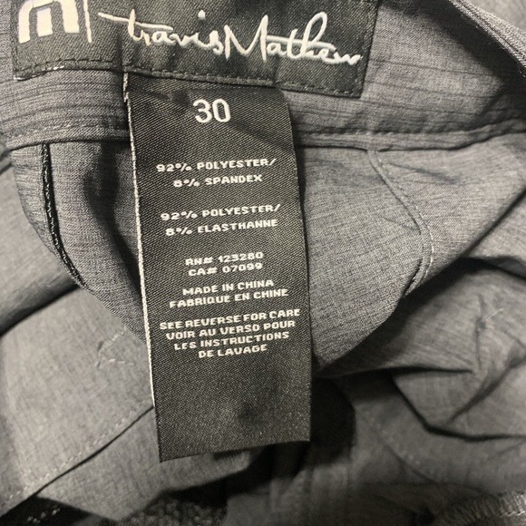 Travis Mathew Shorts Mens 30 Tepic Gray Prestige 777 Performance Golf Tech New - Picture 12 of 13